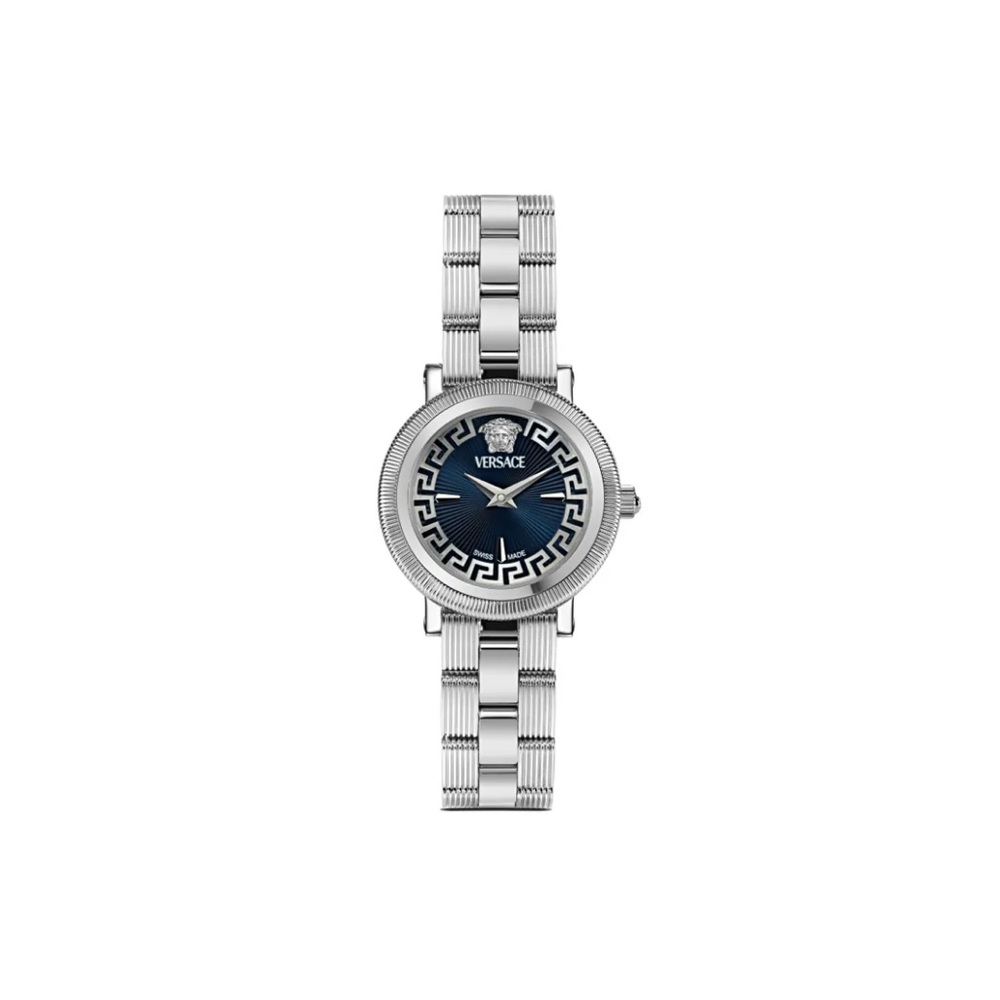 Versace Silver and Blue Watch - Greca Flo.Petite 28mm